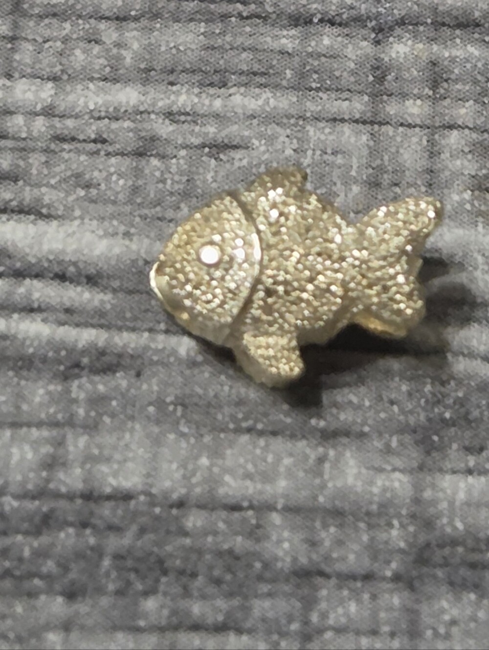 Authentic Pandora Textured Fish Mini Charm
